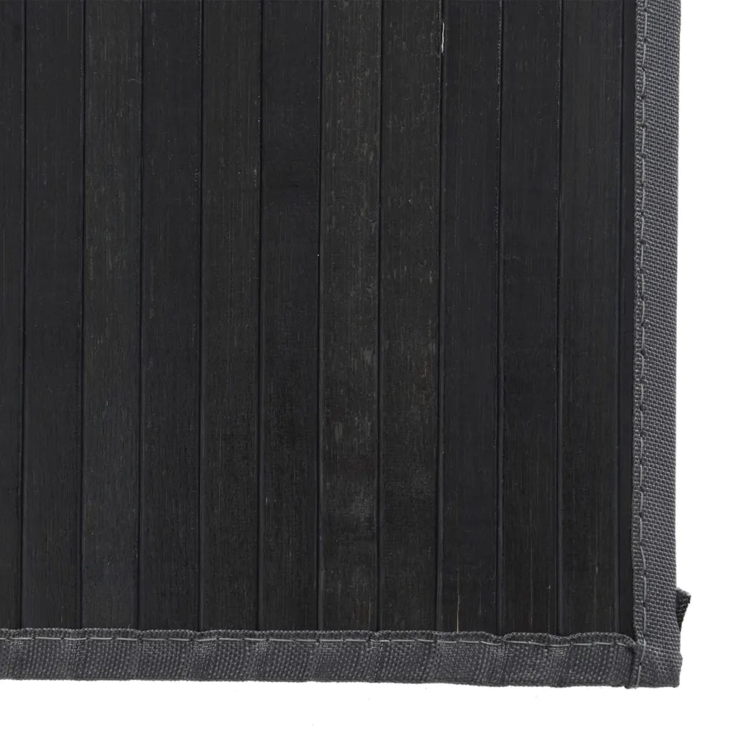 Tappeto Rettangolare Nero 80x100 cm in BambÃ¹