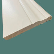 barra da 2 metri lineari di BATTISCOPA ducale 120x13 per Boiserie in legno MASSICCIO di Ayous laccato bianco