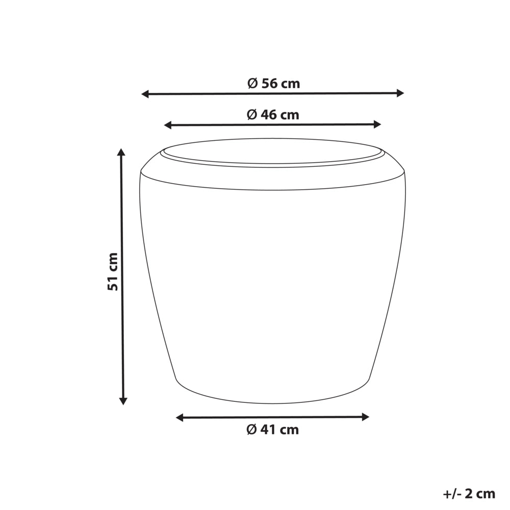Vaso da fiori alto in pietra per giardino, per interni ed esterni 56x51 cm Grigio giardino terrazzo