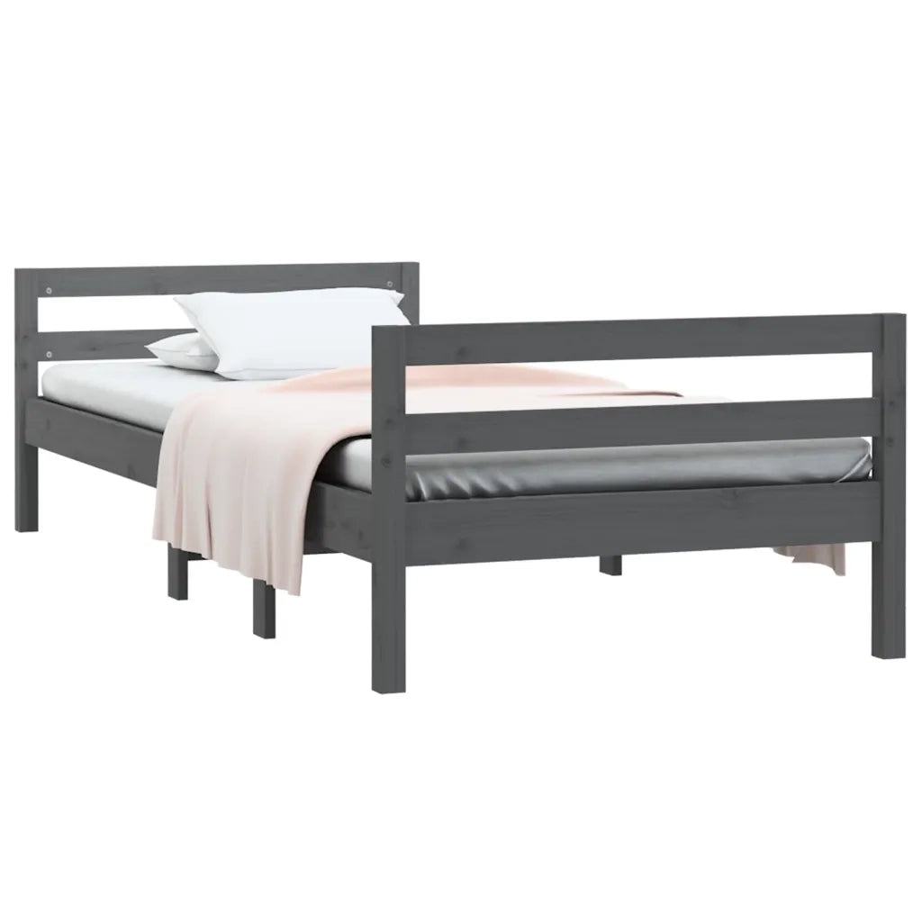 Giroletto Grigio 75x190 cm in Legno Massello di Pino cod mxl 57678