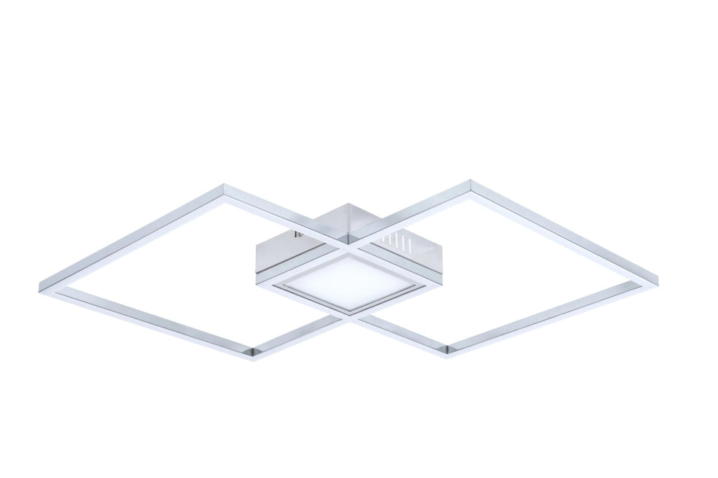 Plafoniera LED Rabalux Sirius 40W cromata quadrata 4000K