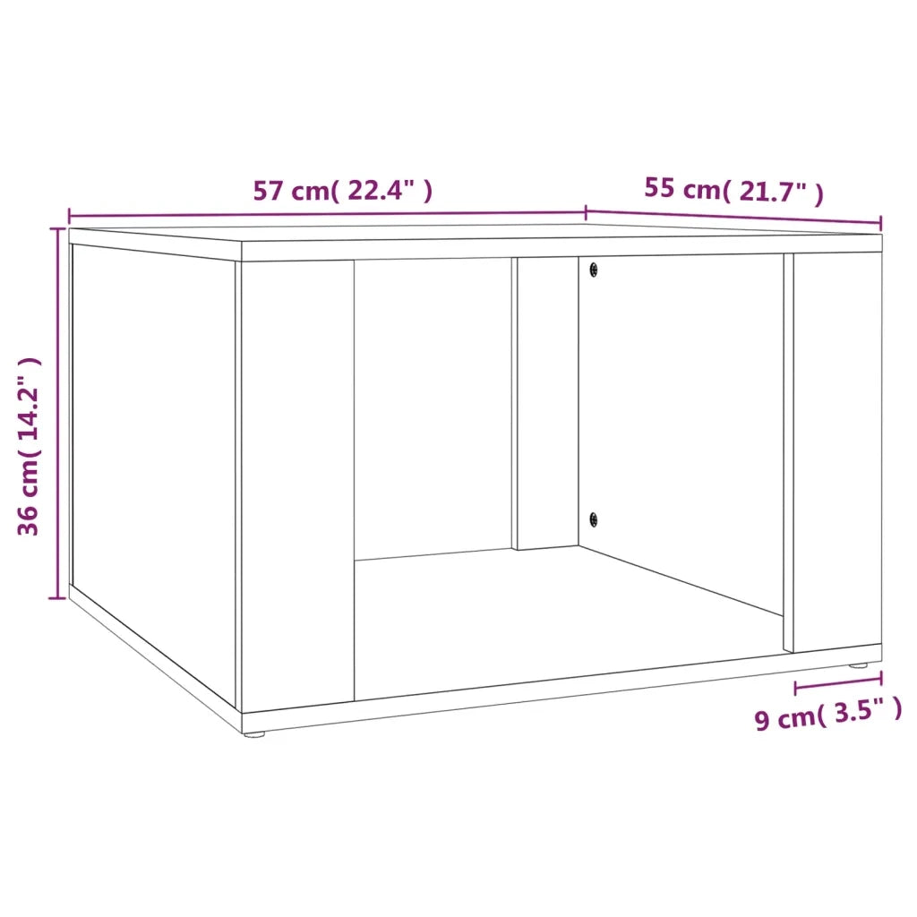 Comodino Nero 57x55x36 cm in Legno Multistrato cod mxl 30367