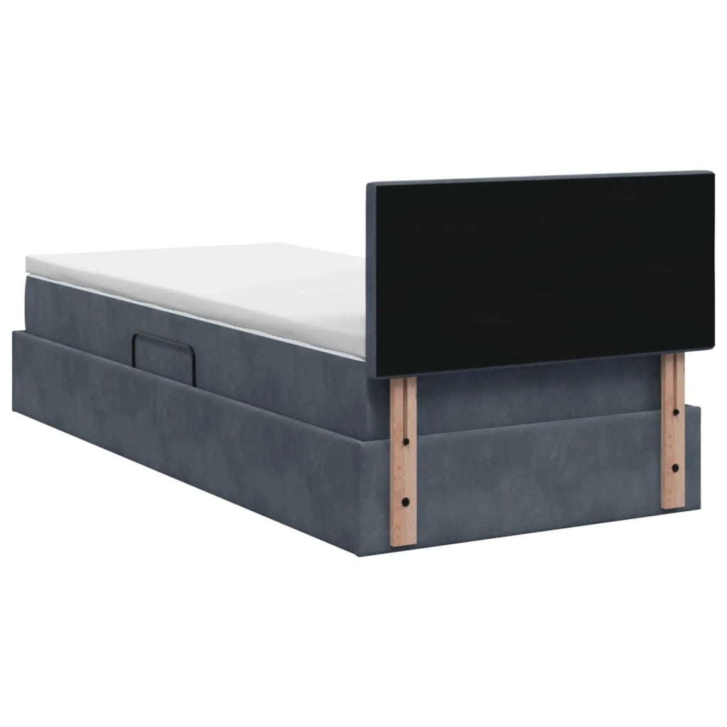 Letto con Contenitore Grigio Scuro 100 x 200 cm Velluto 3458848
