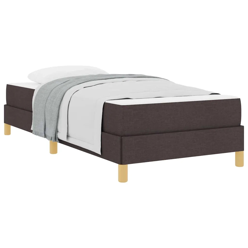 vidaXL Letto a molle Marrone 80 x 200 cm Tessuto, Legno ingegnerizzato