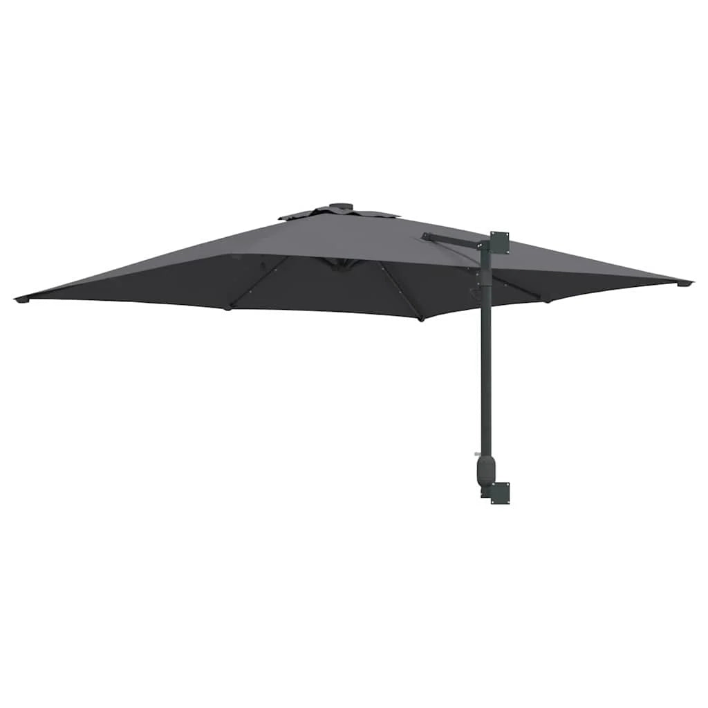 Ombrellone da giardino a sbalzo inclinabile 248,5 x 247,5 x 160 cm con elegante illuminazione a LED in poliestere antracite 02_0058652
