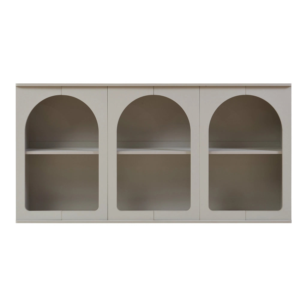 Credenza Trorhun Mobile Contenitore con Ripiano 160x30x80 cm - Grigio [en.casa]