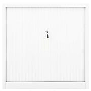 Armadio con Ante Scorrevoli Bianco 90x40x90 cm in Acciaio 336429