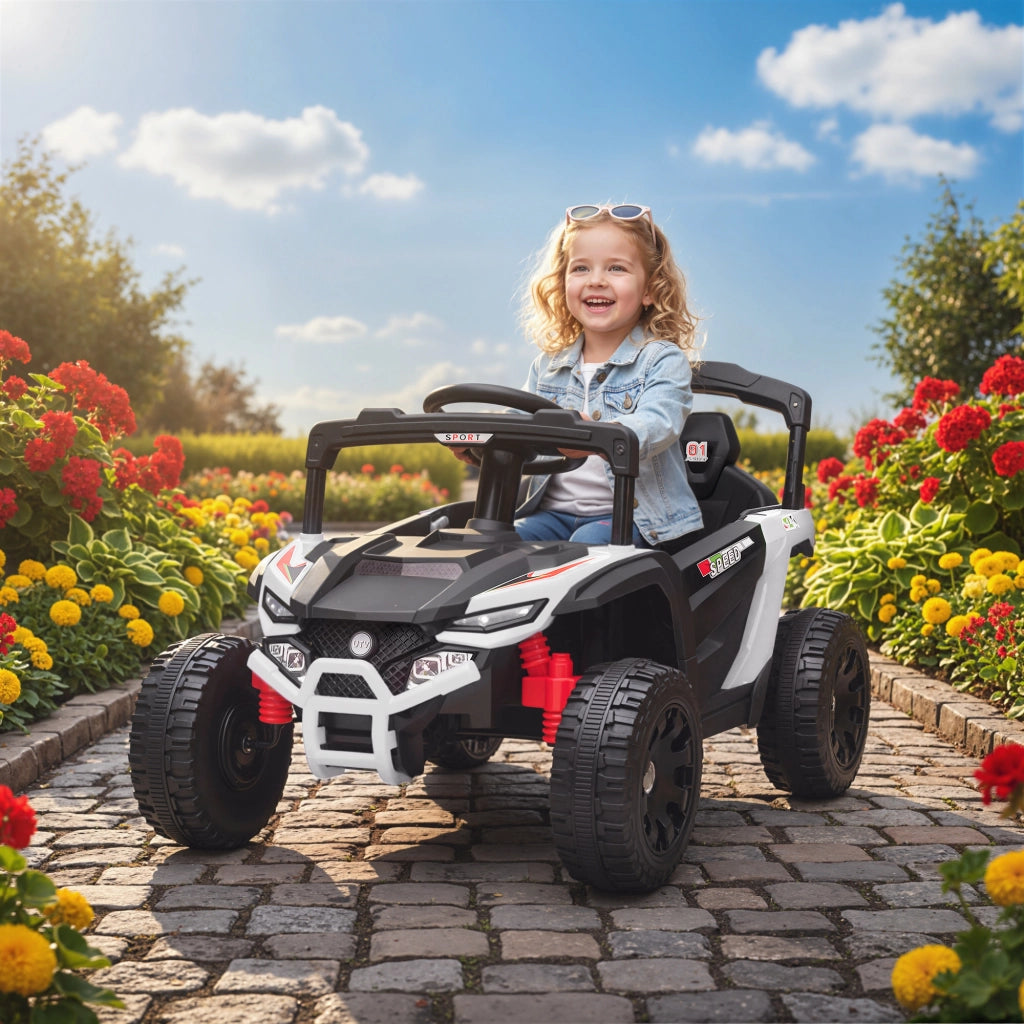 Auto elettrica per bambini 12V ¨C zephmum ¨C Bianco