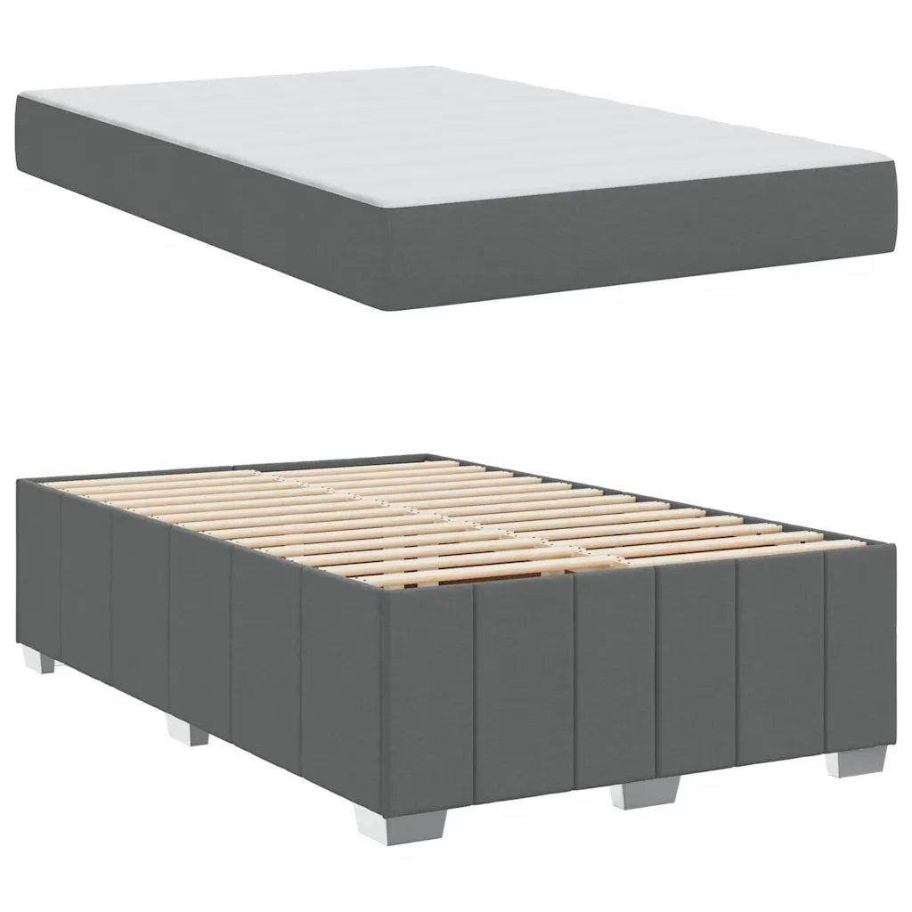 Struttura del letto Grigio scuro 120 x 200 cm Tessuto