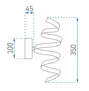 Lampada Led Spring App826-w Black Matt