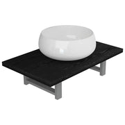 Set Mobili da Bagno | Armadio da bagno 2 pz Ceramica Nero