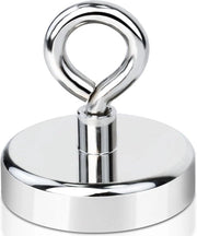 Magnethaken extra forti - 3 pezzi | 48 mm magnethaken neodymium | 80 kg di portata - attacchi magnetici occhi magnetici per cruise grill - barbecue - cucina - frigoriferi - gadget