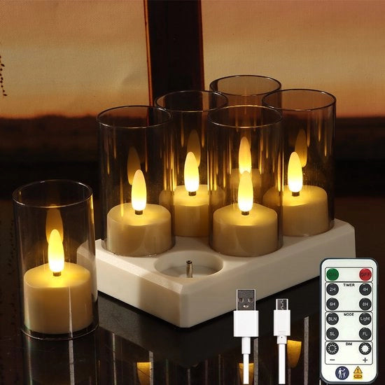 Regolatore a distanza per candela elettronica con luce calda per decorazione di festa, in plastica con LED, adatto per San Valentino e decorazione di casa.