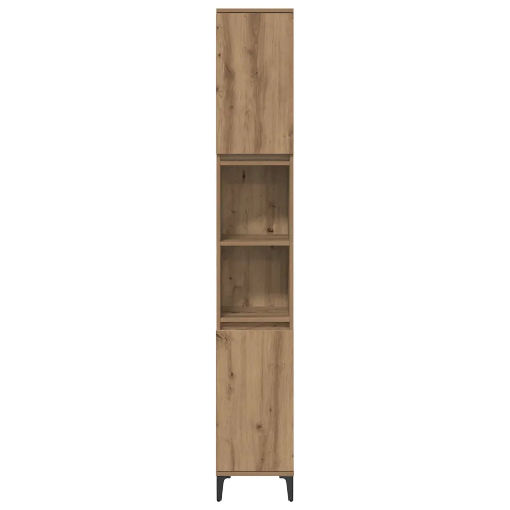 Set di mobili per il bagno con porta 3 pcs Rovere artigianale