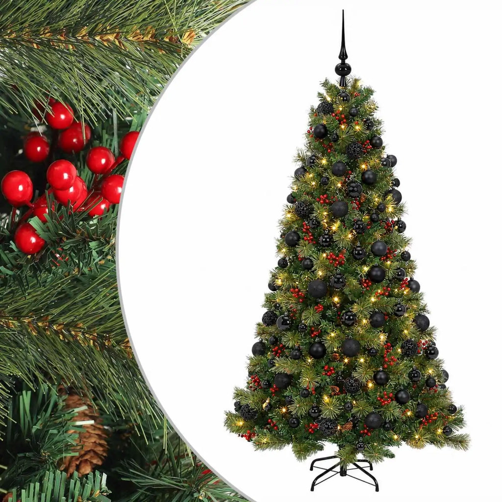 Albero di Natale artificiale con palline 180 cm 300 LED 3466430