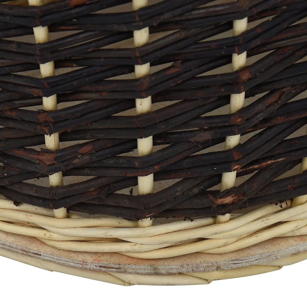 Cesta per Legna con Spallacci 50x44x58cm Salice Naturale CFW3070840