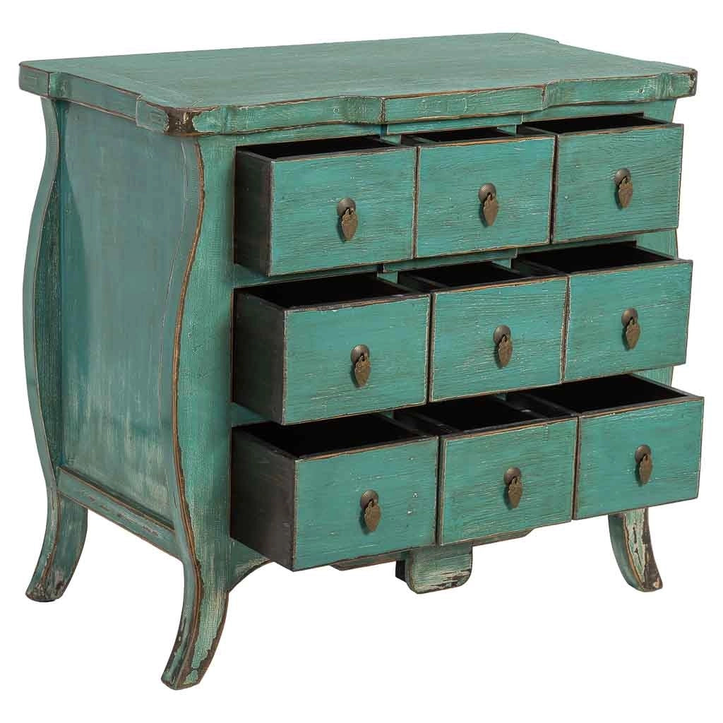 Mobile da ingresso in legno blu 90x48x80h cm