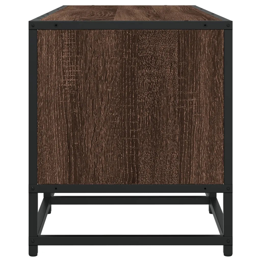 Mobile TV-Credenza per TV-Console TV Rovere Marrone 100x35x41 cm Legno Multistrato Metallo