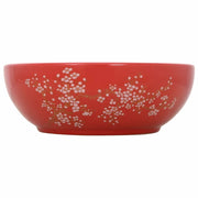Lavabo da Appoggio Bianco e Rosso Rotondo ¦µ41x14 cm Ceramica CFW3021282