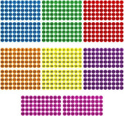 700 etichette numerate - etichette numerate 1-100 - etichette numerate rotonde - etichette numerate self-adesive