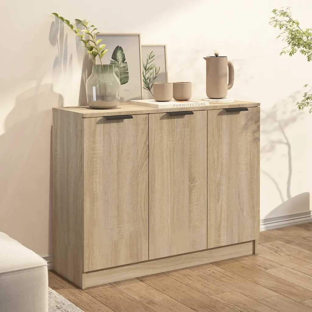 Credenza-Buffet-Armadio da cucina Rovere Sonoma 90,5x30x70 cm in Legno Multistrato