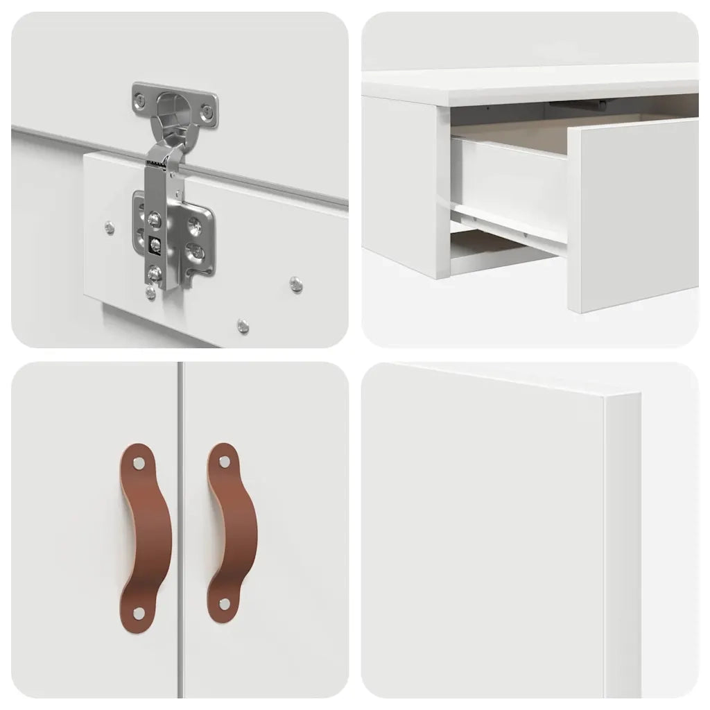 Struttura letto con contenitore Bianco 180 cm Legno multistrato 3335661