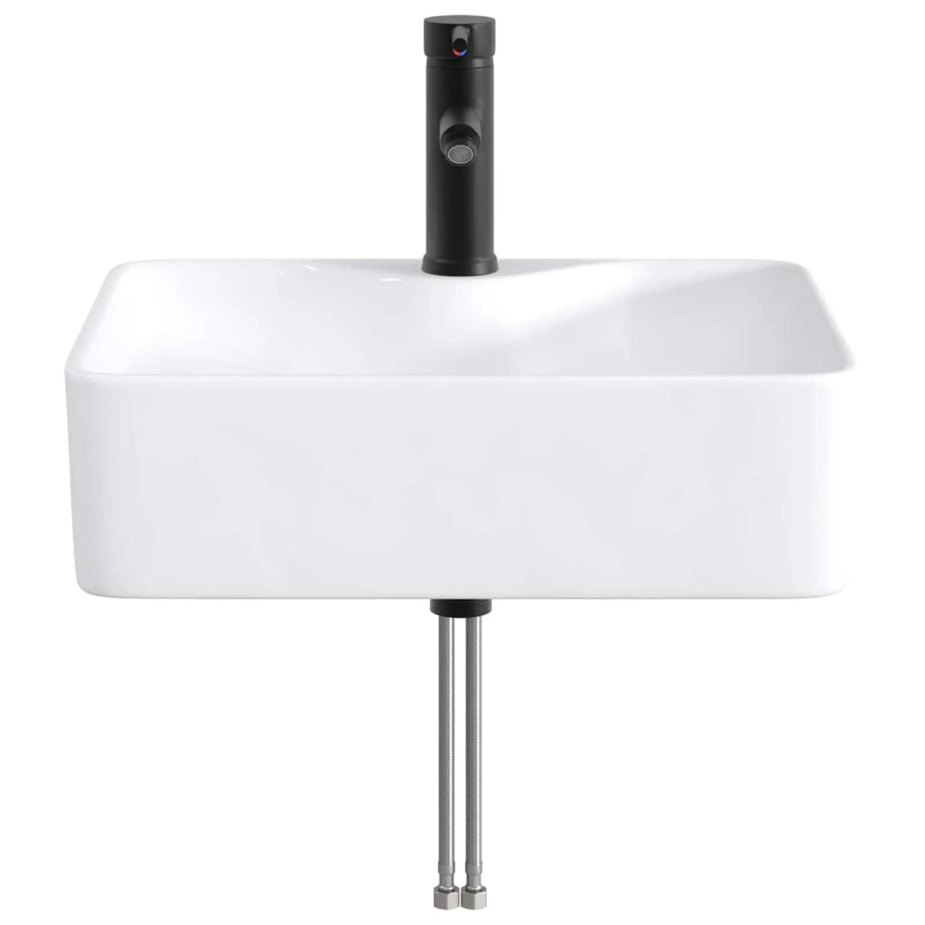 Lavabo da bagno Nero Opaco 48,5 x 37,5 x 13 cm Metallo