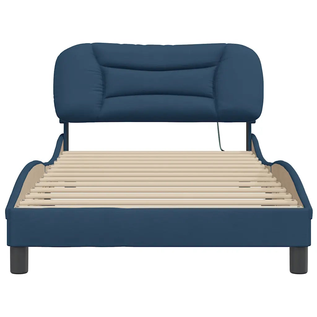 Giroletto senza Materasso Blu 100x200 cm in Tessuto
