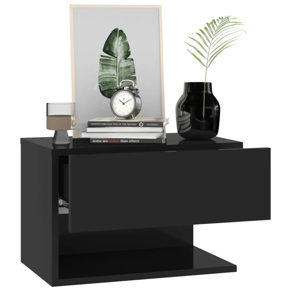 Comodino a Parete Nero cod mxl 31135