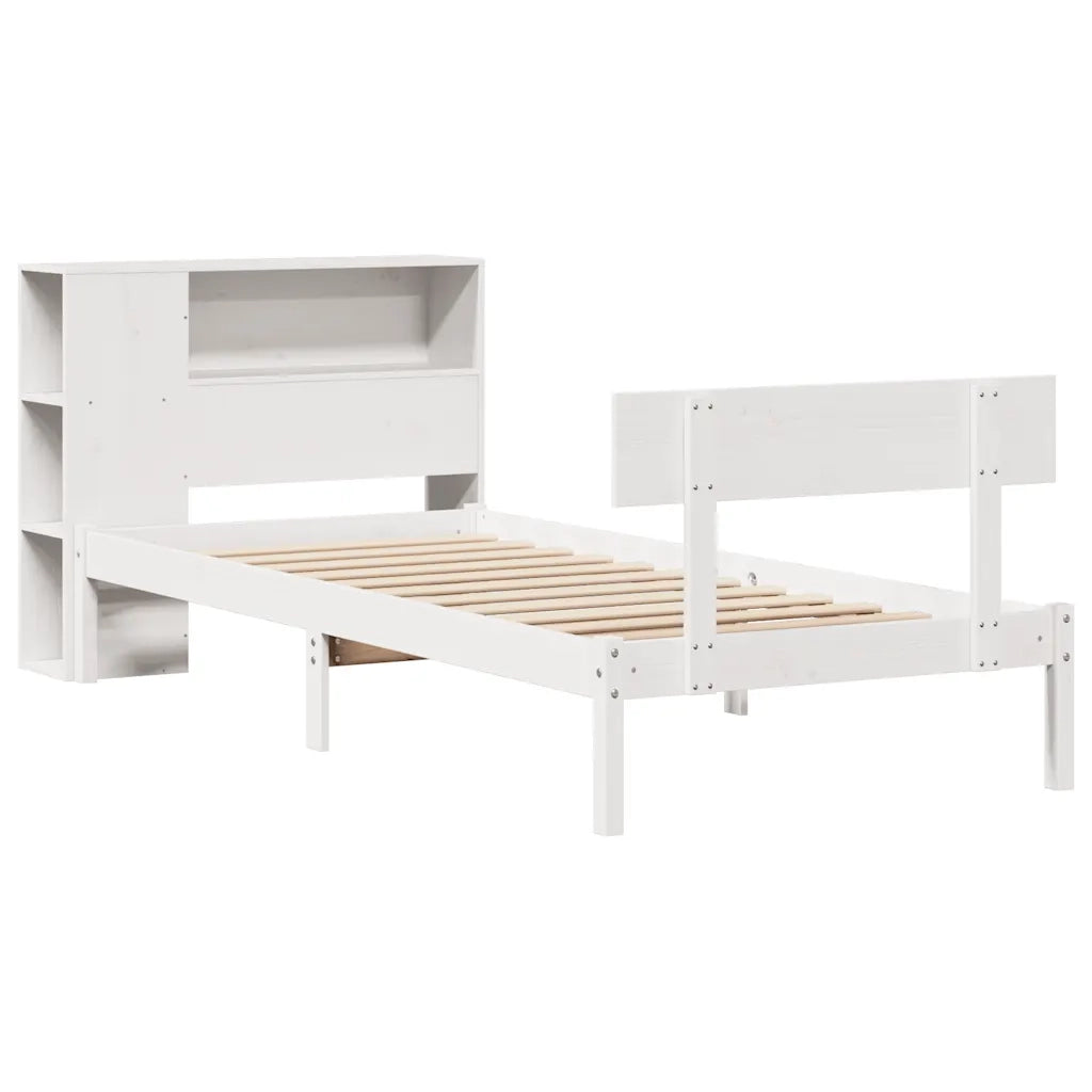 Letto con Libreria senza Materasso 75x190 cm in Legno Pino 3321785