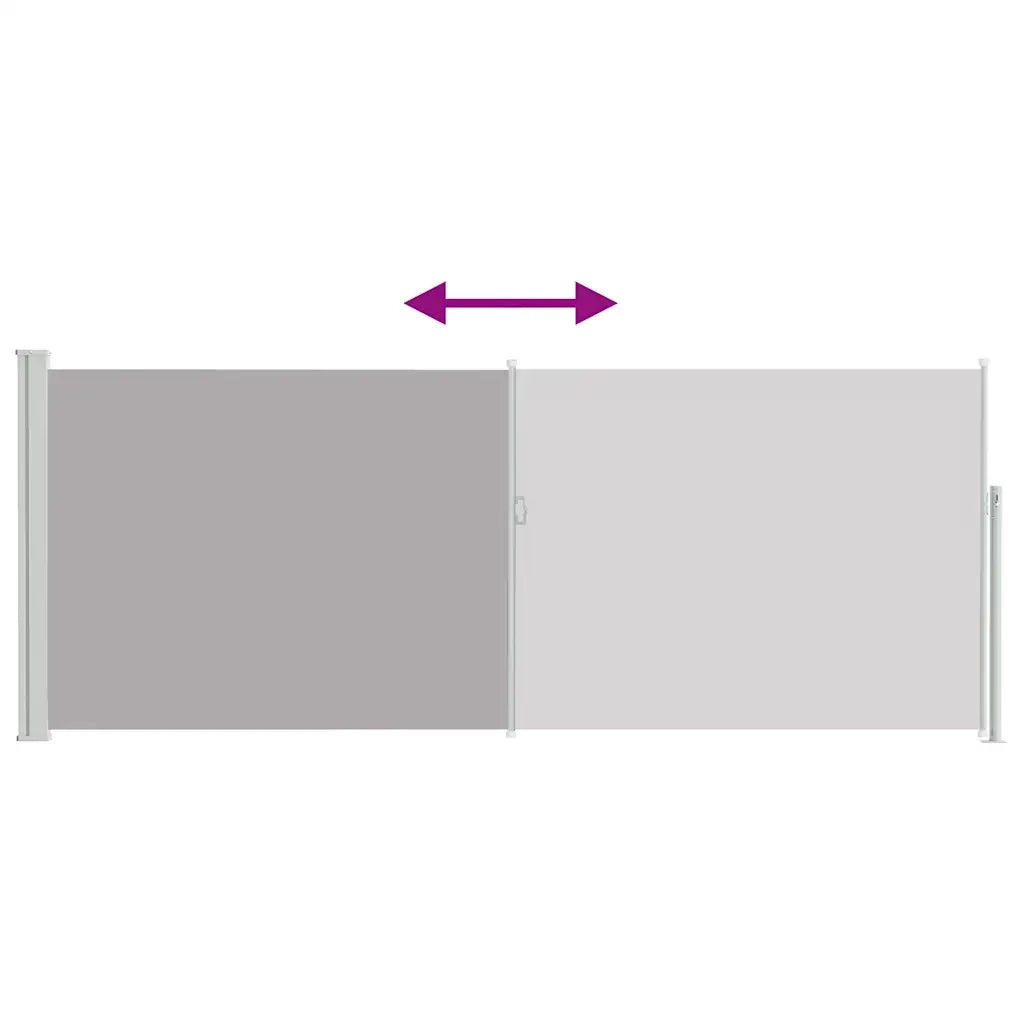Tenda da Sole Laterale Retrattile 117x314 cm Grigia 45363