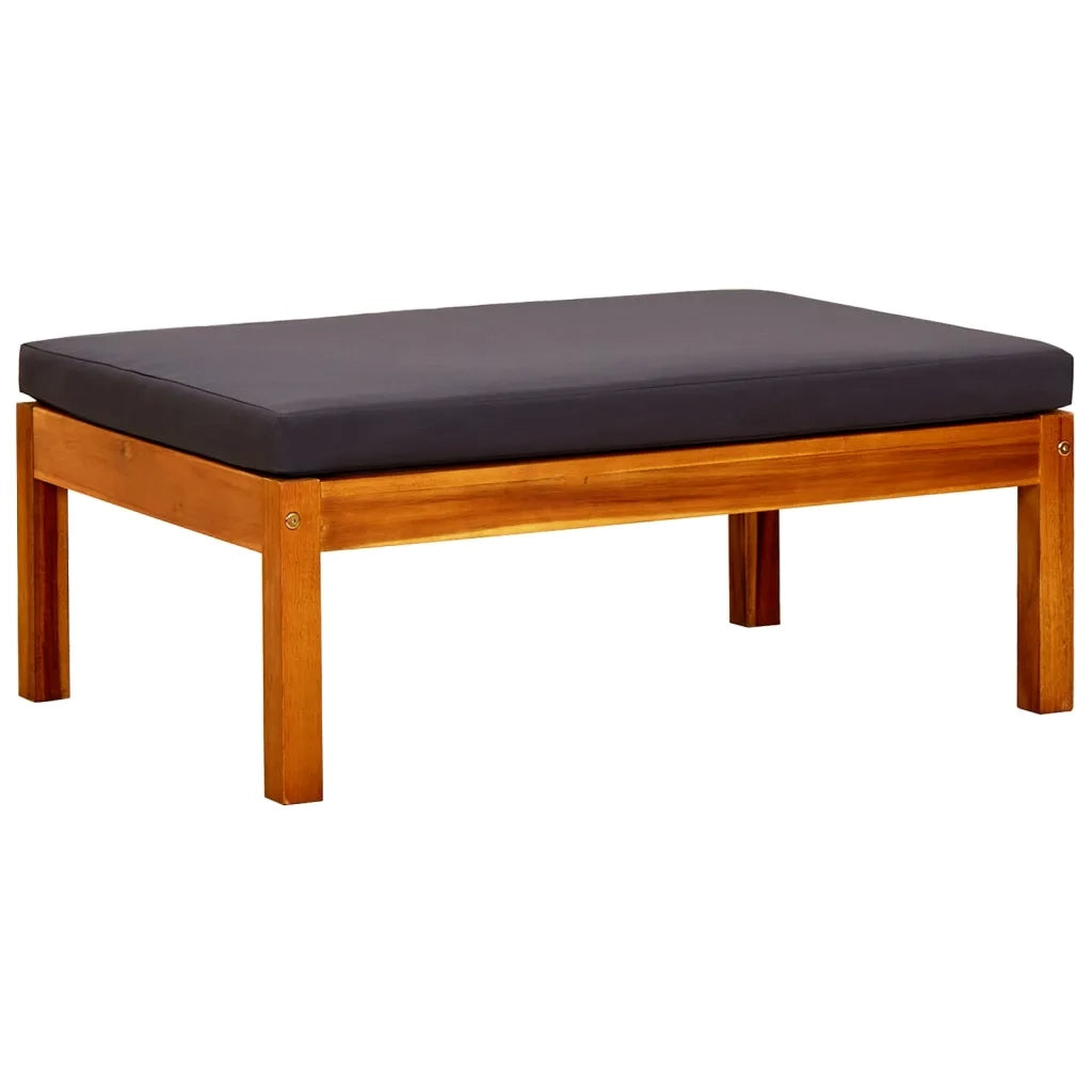 Poggiapiedi da Giardino 2 pz in Legno Massello di Acacia cod mxl 73219