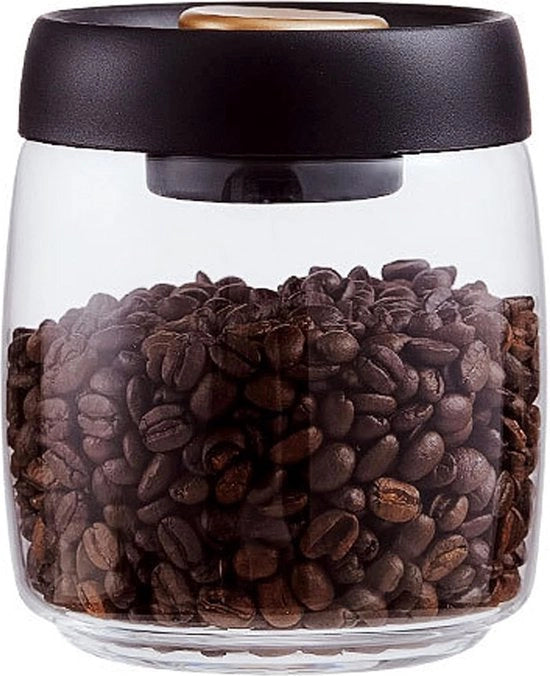 Potta a chiusura ermetica, contenitore per conservazione a vuoto, caraffa per caffè 850 ml, 550 ml, cucina, contenitori per conservazione a chiusura ermetica a prova di vuoto, resistente alla lavastoviglie, realizzata in vetro borosilicato rinforzato