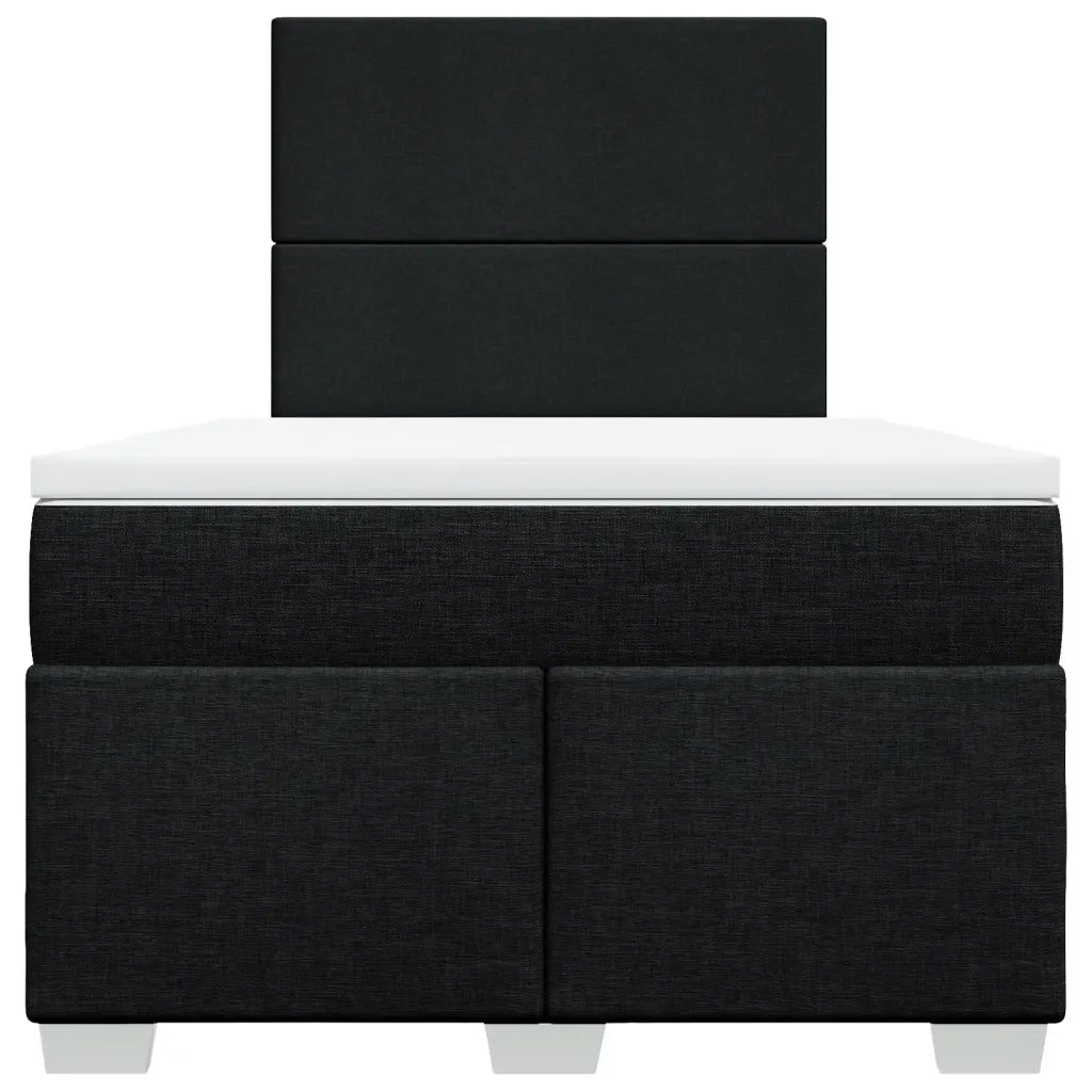 Giroletto a Molle con Materasso Nero 120x200 cm in Tessuto 3290450