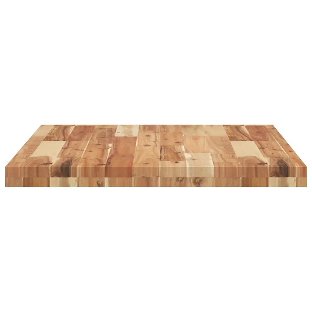 Piano Tavolo Rettangolare 80x60x4cm in Legno Massello di Acacia 4008858