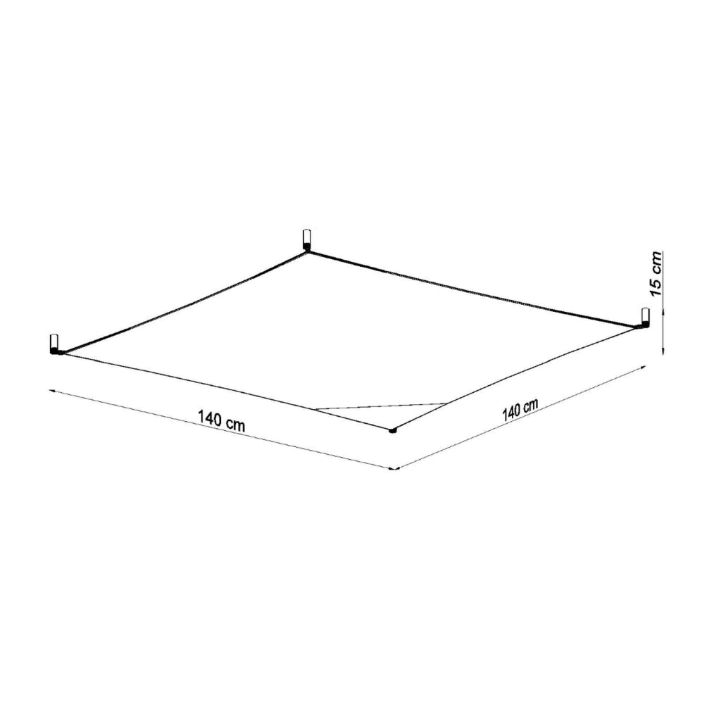 LUNA 2BM Lampada minimalista in tessuto bianco a 6 luci, 8,5 W, 850 lm, 3000 K