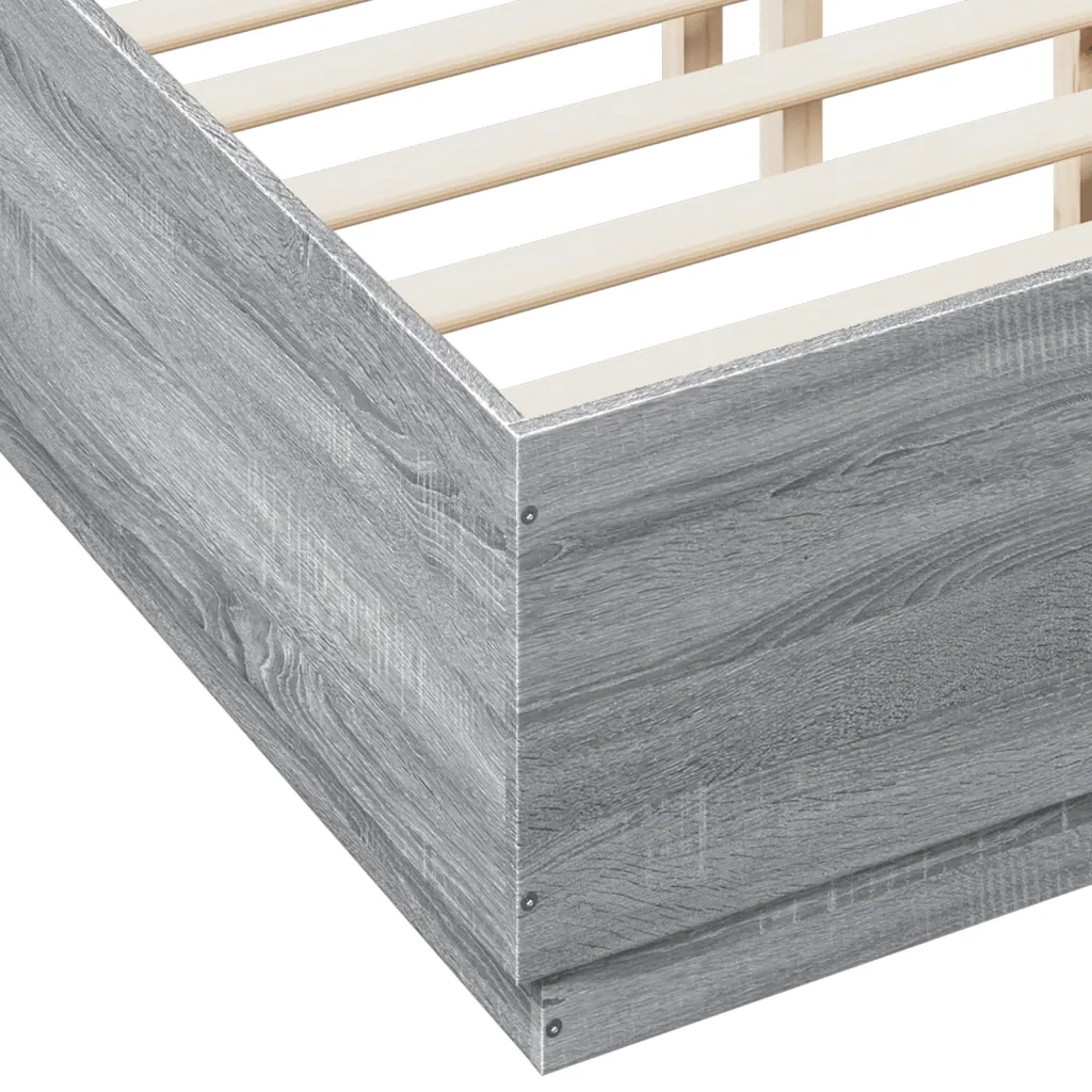 Giroletto-Struttura Letto Grigio Sonoma 120x190 cm in Legno Multistrato 223724