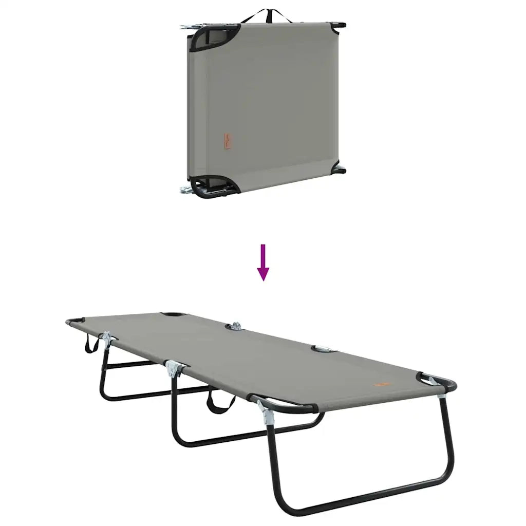 Lettino Prendisole | Sdraio da giardino | Lettino da sole pieghevole Grigio 188 x 57 x 86,5 cm