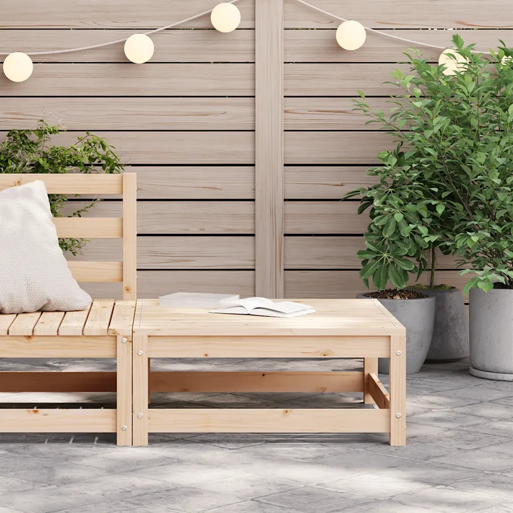 Poggiapiedi da Giardino 70x70x30 cm in Legno Massello di Pino 837935
