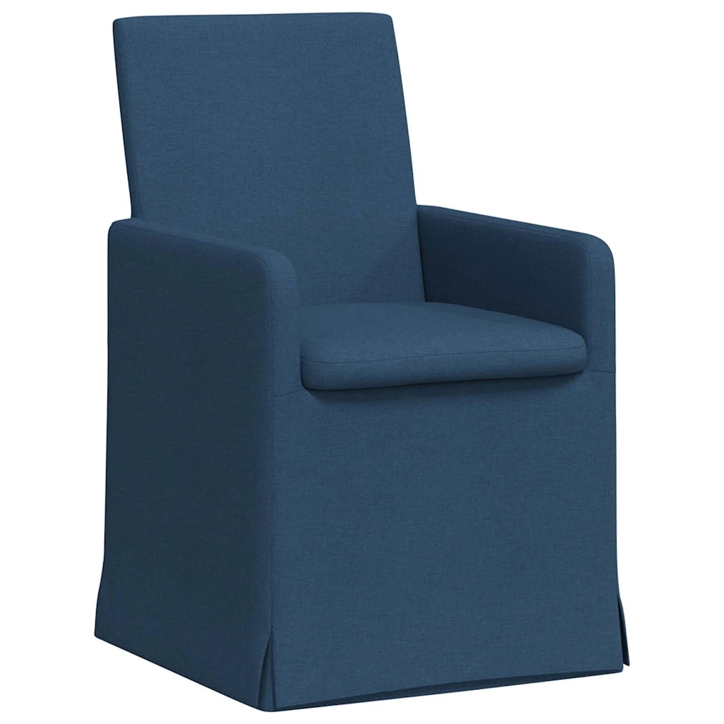 Sedie da pranzo 2 pcs Blu 57 x 67 x 95 cm Tessuto 42017911