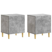 Comodino 2 pcs Grigio Cemento 43 x 34,5 x 50 cm 895032