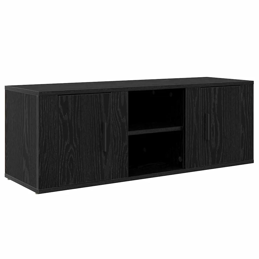 Mobile TV Rovere Nero 100 x 31,5 x 35 cm Legno multistrato 881158