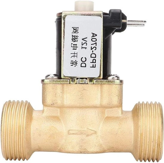 Valvola magnetica per iniezione acqua, schiocco normale aperto, elettromagnetica, ingresso acqua, valvola magnetica per iniezione acqua (12V DC), diametro 3/4", modello G3/4.