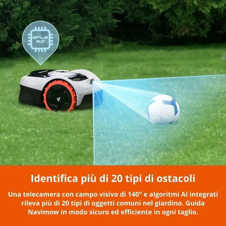 Navimow- Robot tagliaerba  i105E 4G batteria litio (li-ion) 220 V larghezza di taglio 18 cm + hub 4G incluso