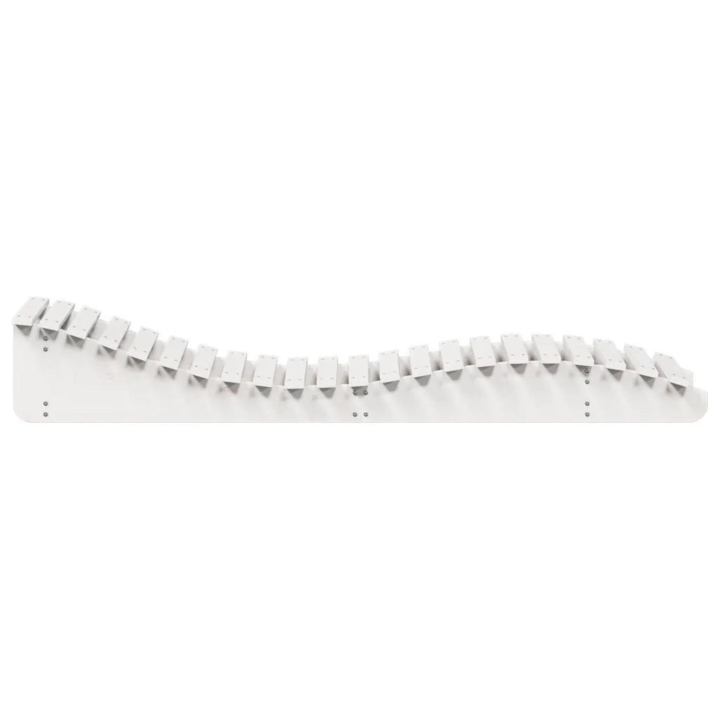 Lettino Prendisole Bianco 205x60x31,5 cm in Legno Massello Pino 832574