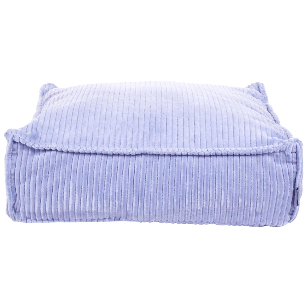 Cuscino da terra Viola Chiaro 55 x 55 x 20 cm Quadrato Tessuto Velluto Struttura a coste Pouf da seduta