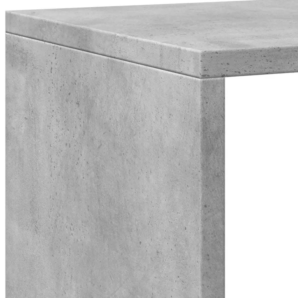 Libreria-Scaffale per Libri-Mobile di Stoccaggio Grigio Cemento 137,5x29x137,5 cm in Legno Multistrato