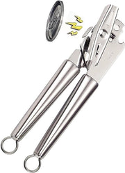 Opener 3 in 1 multifunzionale con magnetismo - opener in acciaio inossidabile - taglio di bordo liscio - robusto - manuale - maniglia comoda - grande manopola di regolazione Opener multifunzionale