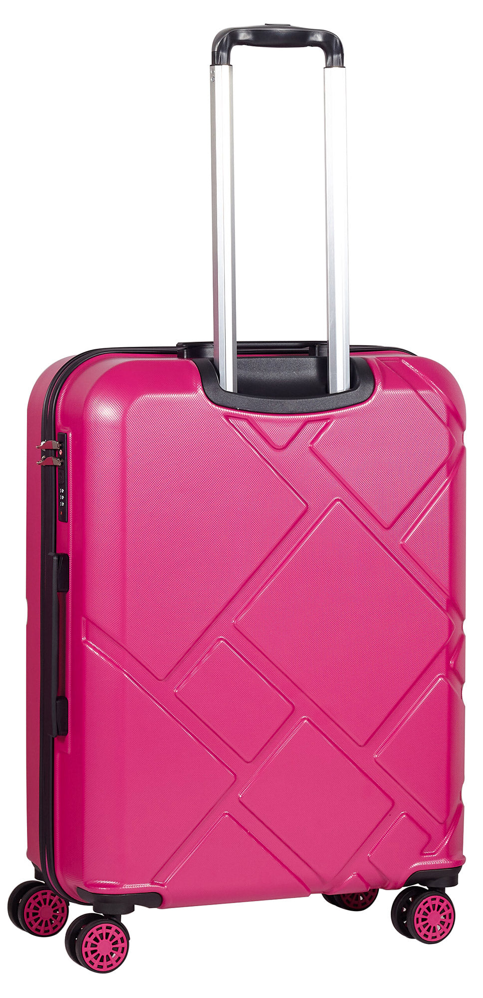 Trolley Valigia Media Rigida in ABS 4 Ruote TSA Ravizzoni Mango Fucsia