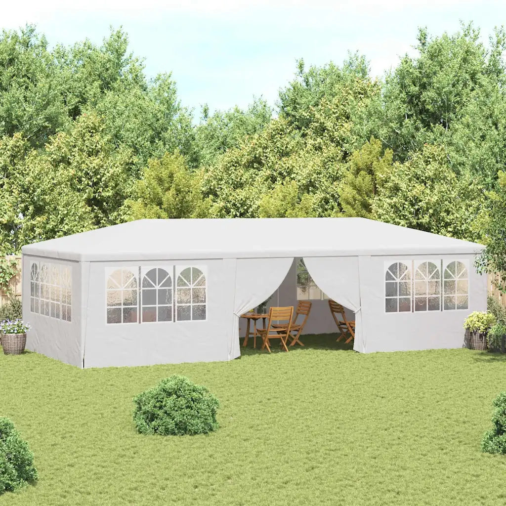 Gazebo Professionale con Pareti 4x9 m Bianco 90 g/m²